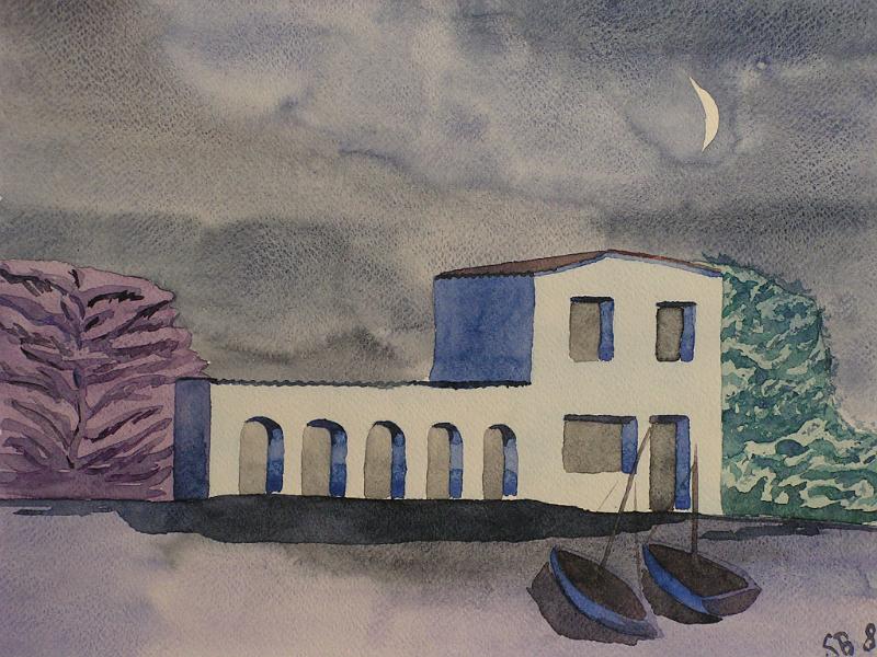 Haus am See, 1985, Aquarell, 40x30.jpg